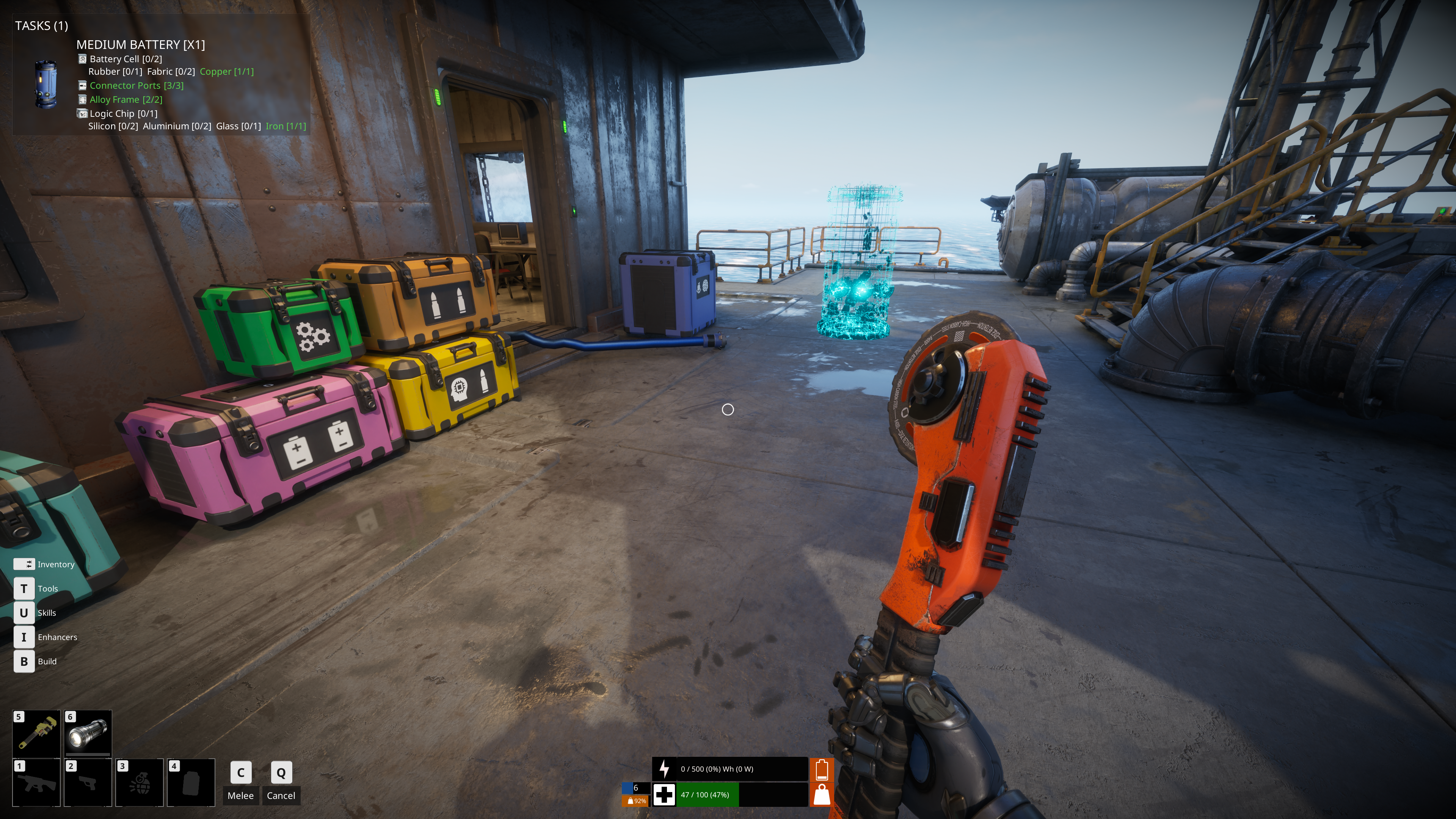 Power modules on boat background